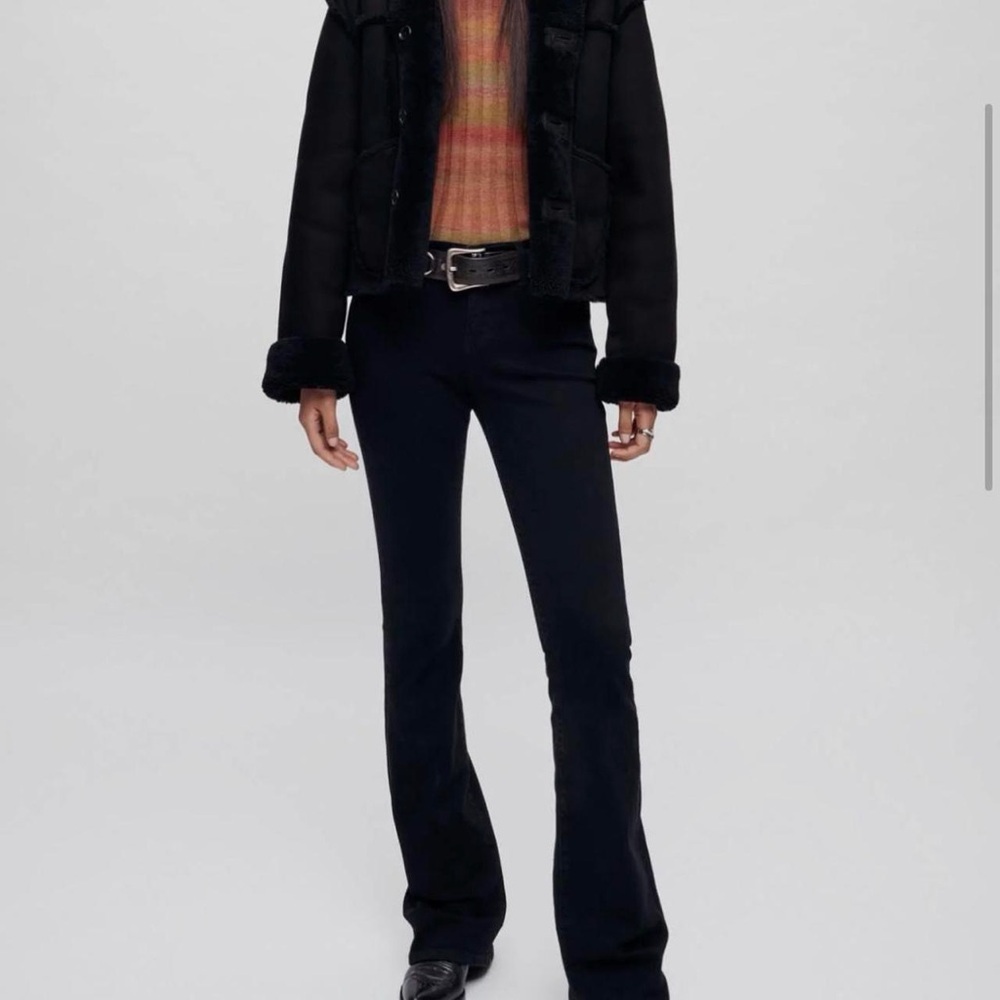 Re/Done Black Flare Denim Pants